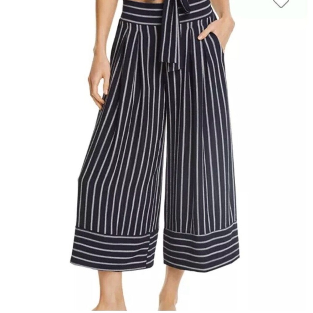 2 Hearts Navy striped Palazzo Pants